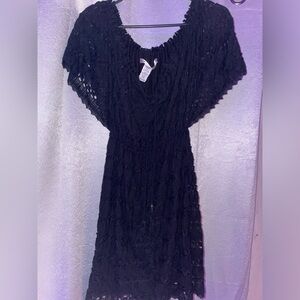 Max studio short black dress